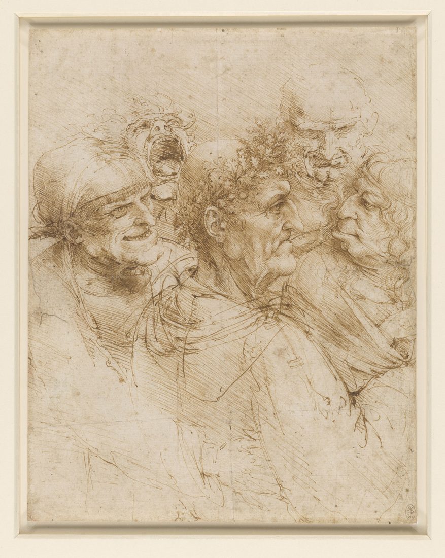 Studies of character: grotesque heads