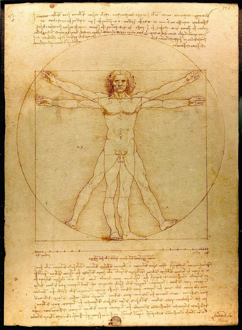 The proportions of the human figure (after Vitruvius)